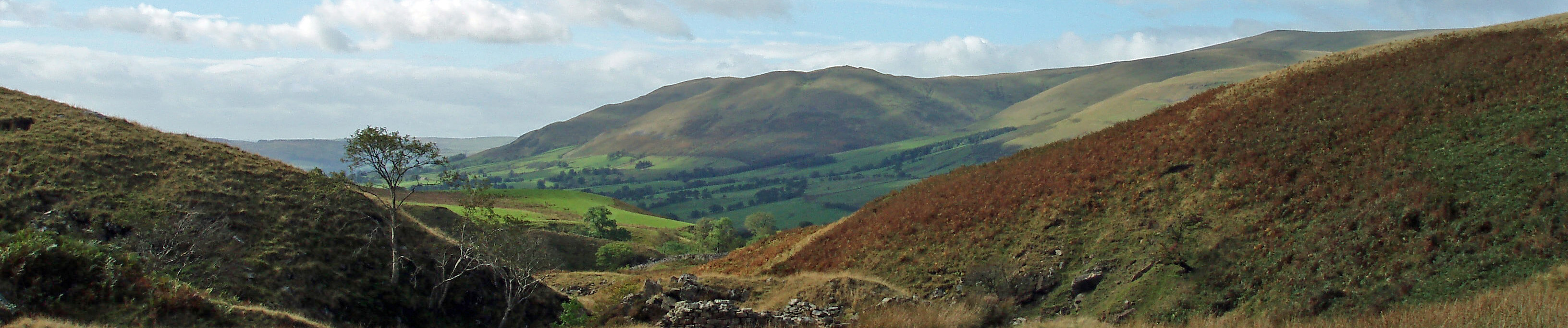 Southern Howgills from above Hebblethwaite Hall